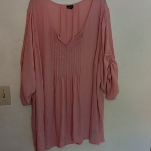 Pale pink peasant top